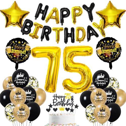 75 Geburtstag Deko Schwarz Gold 75. Geburtstag Mann Frau Gold 75 Jahr Geburtstagdeko 75. Ballon Schwarz Gold Deko 75 Jahr Party Decoration Luftballons 75 Schwarz Gold 75 Tortendeko 75 Geburtstag Deko Schwarz Gold 75. Geburtstag Mann Frau Gold 75 Jahr Geburtstagdeko 75. Ballon Schwarz Gold Deko 75 Jahr Party Decoration Luftballons 75 Schwarz Gold 75 Tortendeko von Haosell