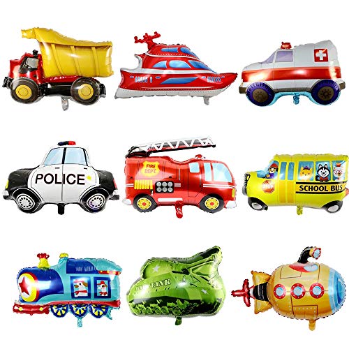 9 Große Auto Formfolie Luftballons, Car Luftballons Größe Party Folienballon Kinder Auto unter dem Motto party Dekoartikel Baufahrzeug Feuer Auto Polizeiauto Fahrzeuge Bagger Zug Folienballons 9 Große Auto Formfolie Luftballons, Car Luftballons Größe Party Folienballon Kinder Auto unter dem Motto party Dekoartikel Baufahrzeug Feuer Auto Polizeiauto Fahrzeuge Bagger Zug Folienballons von Haosell