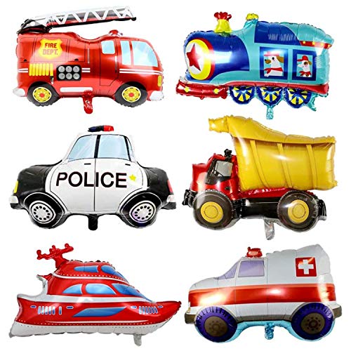 Auto Ballons Auto Form Luftballons, 6er Pack Large Size Party Folienballon, Car Luftballons Set Party Folienballon Fahrzeuge Bagger Folienballons Helium Ballon Kit für Kinder Geburtstagsparty Auto Ballons Auto Form Luftballons, 6er Pack Large Size Party Folienballon, Car Luftballons Set Party Folienballon Fahrzeuge Bagger Folienballons Helium Ballon Kit für Kinder Geburtstagsparty von Haosell
