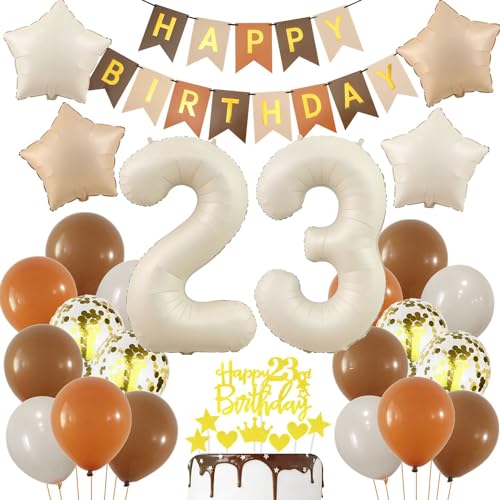 Beige 23 Geburtstag Deko, Creme Weiß ballon 23. Frau, Luftballon 23. Geburtstag Beige Gold, Boho 23 Jahre Geburtstagsdeko, Frau Mann 23 Jahr Geburtstag Party Deko, Beige Gold 23 Luftballon Beige 23 Geburtstag Deko, Creme Weiß ballon 23. Frau, Luftballon 23. Geburtstag Beige Gold, Boho 23 Jahre Geburtstagsdeko, Frau Mann 23 Jahr Geburtstag Party Deko, Beige Gold 23 Luftballon von Haosell