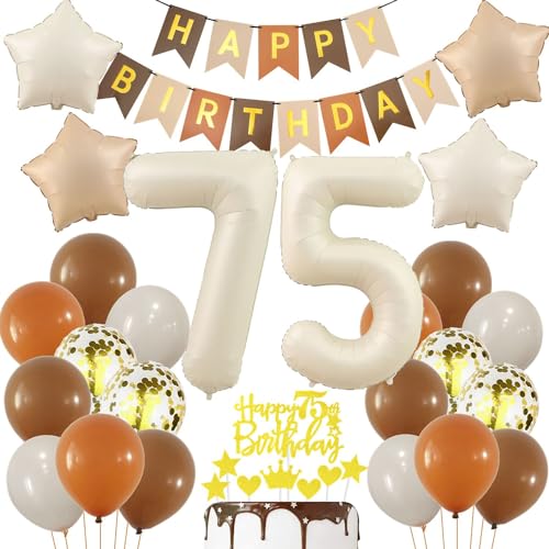Beige 75 Geburtstag Deko, Creme Weiß ballon 75. Frau, Luftballon 75. Geburtstag Beige Gold, Boho 75 Jahre Geburtstagsdeko, Frau Mann 75 Jahr Geburtstag Party Deko, Beige Gold 75 Luftballon Beige 75 Geburtstag Deko, Creme Weiß ballon 75. Frau, Luftballon 75. Geburtstag Beige Gold, Boho 75 Jahre Geburtstagsdeko, Frau Mann 75 Jahr Geburtstag Party Deko, Beige Gold 75 Luftballon von Haosell