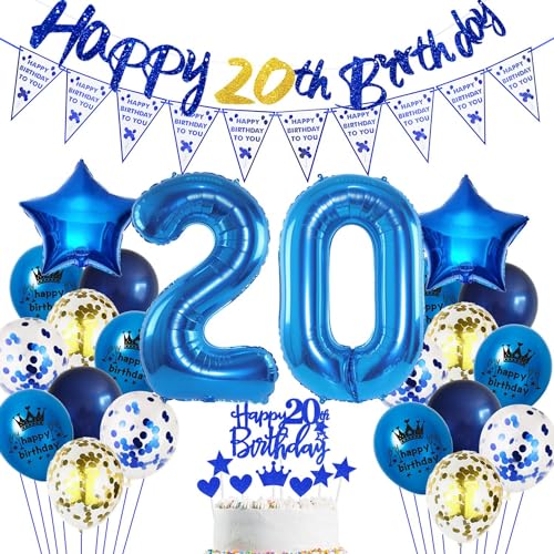 Blau 20. Geburtstag Dekoration Mann, Blau 20 Jahr Männer Geburtstagsdeko, Luftballon 20. Geburtstag Party Deko, Mann Geburtstagsdeko 20 Jahre, Blau 20 Ballon, Blau Deko 20 Jahr Geburtstagsdeko Blau 20. Geburtstag Dekoration Mann, Blau 20 Jahr Männer Geburtstagsdeko, Luftballon 20. Geburtstag Party Deko, Mann Geburtstagsdeko 20 Jahre, Blau 20 Ballon, Blau Deko 20 Jahr Geburtstagsdeko von Haosell