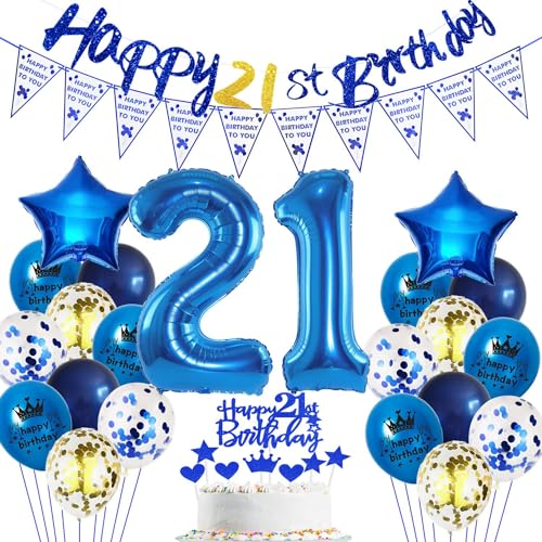 Blau 21. Geburtstag Dekoration Mann, Blau 21 Jahr Männer Geburtstagsdeko, Luftballon 21. Geburtstag Party Deko, Mann Geburtstagsdeko 21 Jahre, Blau 21 Ballon, Blau Deko 21 Jahr Geburtstagsdeko Blau 21. Geburtstag Dekoration Mann, Blau 21 Jahr Männer Geburtstagsdeko, Luftballon 21. Geburtstag Party Deko, Mann Geburtstagsdeko 21 Jahre, Blau 21 Ballon, Blau Deko 21 Jahr Geburtstagsdeko von Haosell