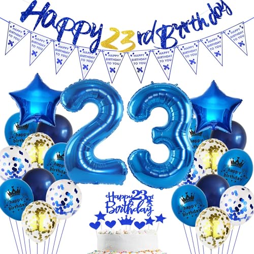 Blau 23. Geburtstag Dekoration Mann, Blau 23 Jahr Männer Geburtstagsdeko, Luftballon 23. Geburtstag Party Deko, Mann Geburtstagsdeko 23 Jahre, 23 Ballon, Deko 23 Jahr Blau 23. Geburtstag Dekoration Mann, Blau 23 Jahr Männer Geburtstagsdeko, Luftballon 23. Geburtstag Party Deko, Mann Geburtstagsdeko 23 Jahre, 23 Ballon, Deko 23 Jahr von Haosell