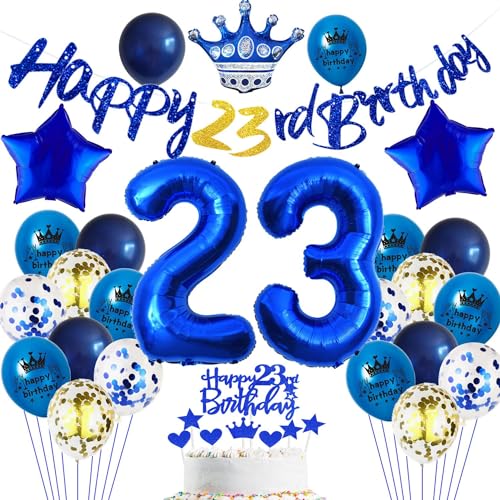 Blau Luftballons 23 Geburtstag Dekoration,23. Geburtstagsdeko Mann,23 Ballon Blau Deko, Luftballon 23. Geburtstag Party Deko,Geburtstagsdeko 23 Jahre Männer Blau Luftballons 23 Geburtstag Dekoration,23. Geburtstagsdeko Mann,23 Ballon Blau Deko, Luftballon 23. Geburtstag Party Deko,Geburtstagsdeko 23 Jahre Männer von Haosell