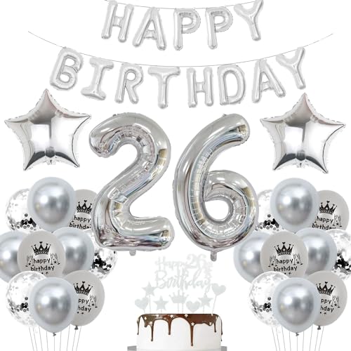 Deko 26. Geburtstag Mann Silber Luftballon 26 Jahre Silber Party Ballons 26 Geburtstag Dekoration 26 Geburtstags ballon Frau Luftballon 26. Geburtstag Silber 26 Jahre Party Deko Deko 26. Geburtstag Mann Silber Luftballon 26 Jahre Silber Party Ballons 26 Geburtstag Dekoration 26 Geburtstags ballon Frau Luftballon 26. Geburtstag Silber 26 Jahre Party Deko von Haosell