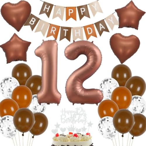 Geburtstagsdeko 12 Jahre Braun, Luftballons 12. Braun Party Ballons, Deko 12 Geburtstag Mädchen Junge, Ballon 12 Beige Braun, 12. Geburtstag Party Deko, Luftballons 12 Jahre Boho Geburtstag Braun Geburtstagsdeko 12 Jahre Braun, Luftballons 12. Braun Party Ballons, Deko 12 Geburtstag Mädchen Junge, Ballon 12 Beige Braun, 12. Geburtstag Party Deko, Luftballons 12 Jahre Boho Geburtstag Braun von Haosell