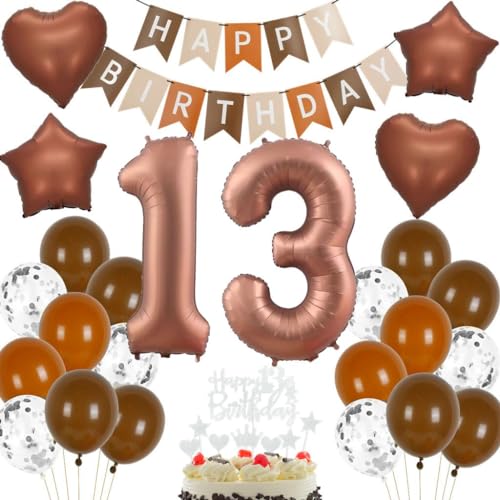 Geburtstagsdeko 13 Jahre Braun, Luftballons 13. Braun Party Ballons, Deko 13 Geburtstag Mädchen Junge, Ballon 13 Beige Braun, 13. Geburtstag Party Deko, Luftballons 13 Jahre Boho Geburtstag Braun Geburtstagsdeko 13 Jahre Braun, Luftballons 13. Braun Party Ballons, Deko 13 Geburtstag Mädchen Junge, Ballon 13 Beige Braun, 13. Geburtstag Party Deko, Luftballons 13 Jahre Boho Geburtstag Braun von Haosell