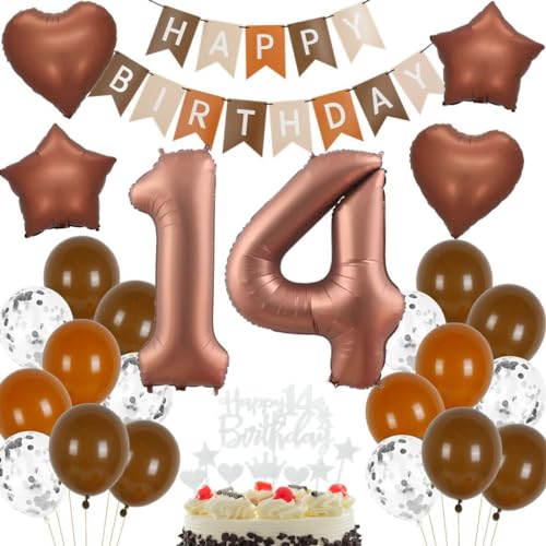 Geburtstagsdeko 14 Jahre Braun, Luftballons 14. Braun Party Ballons, Deko 14 Geburtstag Mädchen Junge, Ballon 14 Beige Braun, 14. Geburtstag Party Deko, Luftballons 14 Jahre Boho Geburtstag Braun Geburtstagsdeko 14 Jahre Braun, Luftballons 14. Braun Party Ballons, Deko 14 Geburtstag Mädchen Junge, Ballon 14 Beige Braun, 14. Geburtstag Party Deko, Luftballons 14 Jahre Boho Geburtstag Braun von Haosell