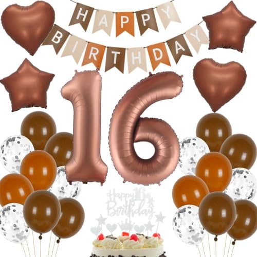 Geburtstagsdeko 16 Jahre Braun, Luftballons 16. Braun Party Ballons, Deko 16 Geburtstag Mädchen Junge, Ballon 16 Beige Braun, 16. Geburtstag Party Deko, Luftballons 16 Jahre Boho Geburtstag Braun Geburtstagsdeko 16 Jahre Braun, Luftballons 16. Braun Party Ballons, Deko 16 Geburtstag Mädchen Junge, Ballon 16 Beige Braun, 16. Geburtstag Party Deko, Luftballons 16 Jahre Boho Geburtstag Braun von Haosell