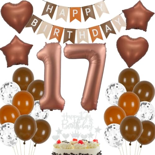 Geburtstagsdeko 17 Jahre Braun, Luftballons 17. Braun Party Ballons, Deko 17 Geburtstag Mädchen Junge, Ballon 17 Beige Braun, 17. Geburtstag Party Deko, Luftballons 17 Jahre Boho Geburtstag Braun Geburtstagsdeko 17 Jahre Braun, Luftballons 17. Braun Party Ballons, Deko 17 Geburtstag Mädchen Junge, Ballon 17 Beige Braun, 17. Geburtstag Party Deko, Luftballons 17 Jahre Boho Geburtstag Braun von Haosell