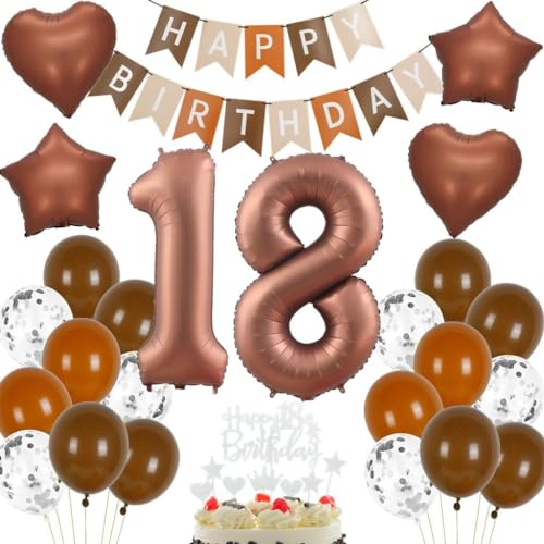 Geburtstagsdeko 18 Jahre Braun, Luftballons 18. Braun Party Ballons, Deko 18 Geburtstag Mädchen Junge, Ballon 18 Beige Braun, 18. Geburtstag Party Deko, Luftballons 18 Jahre Boho Geburtstag Braun Geburtstagsdeko 18 Jahre Braun, Luftballons 18. Braun Party Ballons, Deko 18 Geburtstag Mädchen Junge, Ballon 18 Beige Braun, 18. Geburtstag Party Deko, Luftballons 18 Jahre Boho Geburtstag Braun von Haosell