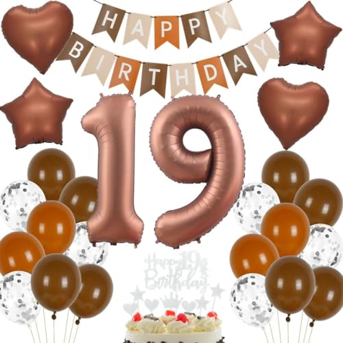 Geburtstagsdeko 19 Jahre Braun, Luftballons 19. Braun Party Ballons, Deko 19 Geburtstag Mädchen Junge, Ballon 19 Beige Braun, 19. Geburtstag Party Deko, Luftballons 19 Jahre Boho Geburtstag Braun Geburtstagsdeko 19 Jahre Braun, Luftballons 19. Braun Party Ballons, Deko 19 Geburtstag Mädchen Junge, Ballon 19 Beige Braun, 19. Geburtstag Party Deko, Luftballons 19 Jahre Boho Geburtstag Braun von Haosell