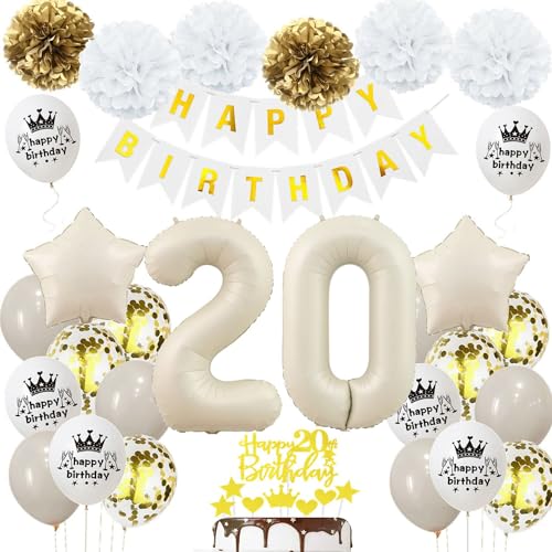 Geburtstagsdeko 20 Beige Gold, Luftballons 20 Geburtstag Frau Mann, Deko 20. Geburtstag Luftballons, Beige 20. Geburtstag Dekorationen, Sandweiß 20 Jahre Geburtstagsdeko, Luftballon 20 Beige Geburtstagsdeko 20 Beige Gold, Luftballons 20 Geburtstag Frau Mann, Deko 20. Geburtstag Luftballons, Beige 20. Geburtstag Dekorationen, Sandweiß 20 Jahre Geburtstagsdeko, Luftballon 20 Beige von Haosell