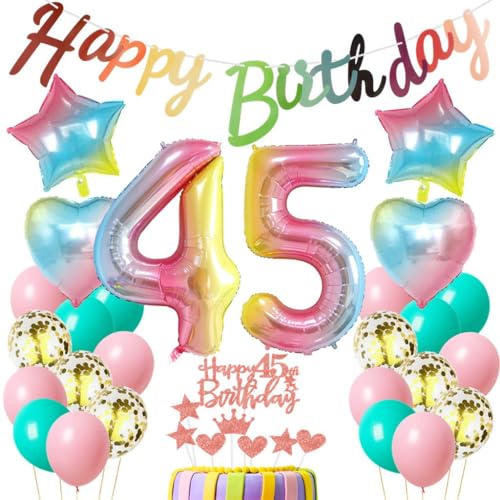 Geburtstagsdeko Frau 45 Jahr, Ballon 45. Geburtstag Rosa,Luftballon 45. Geburtstag Frauen,Geburtstagsdeko 45 Jahr Regenboge,45 Deko Geburtstag Party Frau, Rosa 45. Geburtstag Dekoration Geburtstagsdeko Frau 45 Jahr, Ballon 45. Geburtstag Rosa,Luftballon 45. Geburtstag Frauen,Geburtstagsdeko 45 Jahr Regenboge,45 Deko Geburtstag Party Frau, Rosa 45. Geburtstag Dekoration von Haosell