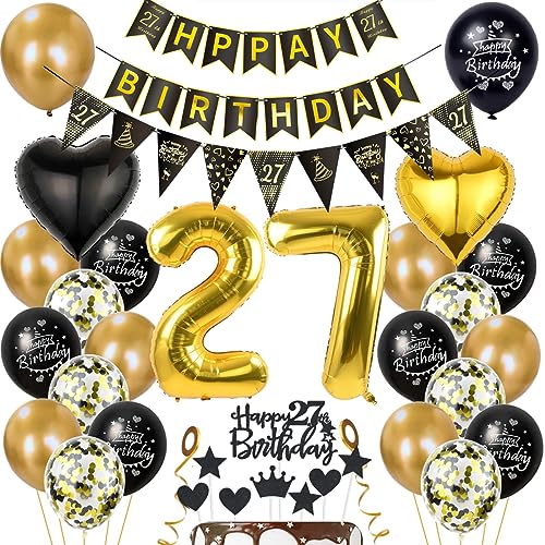Gold 27. Geburtstag Dekoration Mann Frauen 27 Geburtstag Deko 27 Jahr Geburtstagdeko 27. Ballon Schwarz Gold Deko 27. Geburtstag Luftballons Schwarz Gold Frau 27. Geburtstag Party Deko Gold 27. Geburtstag Dekoration Mann Frauen 27 Geburtstag Deko 27 Jahr Geburtstagdeko 27. Ballon Schwarz Gold Deko 27. Geburtstag Luftballons Schwarz Gold Frau 27. Geburtstag Party Deko von Haosell