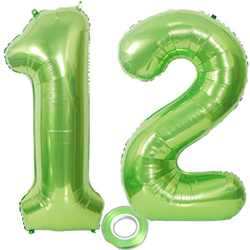 2 Luftballons Zahl 12 Grün, Zahlballon 12 Grün, Luftballons 12 Geburtstag deko Junge Mädchen XXXL Riesen Folienballon 12,40"Aufblasbar Heliumballon 12 jahre Geburtstag Deko Junge Mädchen(12) 2 Luftballons Zahl 12 Grün, Zahlballon 12 Grün, Luftballons 12 Geburtstag deko Junge Mädchen XXXL Riesen Folienballon 12,40"Aufblasbar Heliumballon 12 jahre Geburtstag Deko Junge Mädchen(12) von Haosell