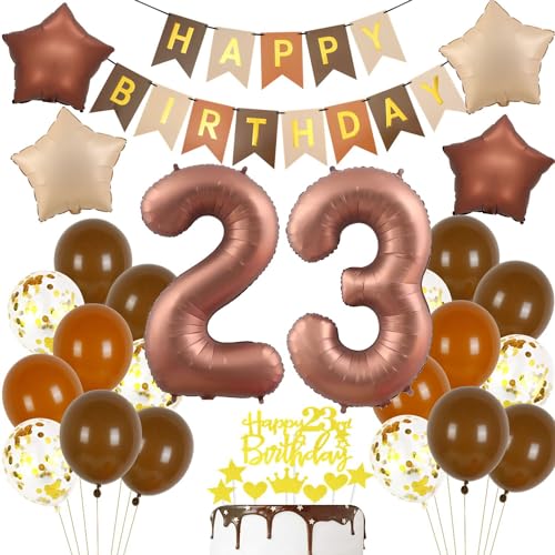 Haosell Luftballon 23. Geburtstag Braun, 23 Stück, Stern, Retro, Unisex, Erwachsene, Alle Altersgruppen Haosell Luftballon 23. Geburtstag Braun, 23 Stück, Stern, Retro, Unisex, Erwachsene, Alle Altersgruppen von Haosell