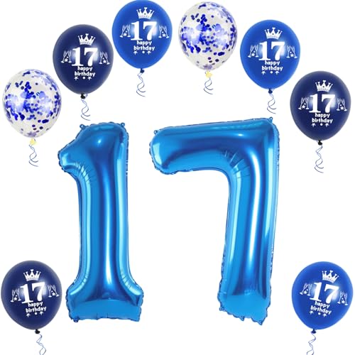 Haosell XL Folienballon 17 Geburtstag, Zahl 17 Blau, 32" Ballon, 17 Stück, Unisex-Jugendliche, Kinder, Erwachsene Haosell XL Folienballon 17 Geburtstag, Zahl 17 Blau, 32" Ballon, 17 Stück, Unisex-Jugendliche, Kinder, Erwachsene von Haosell