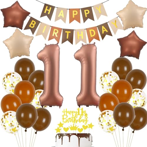 Luftballon 11. Geburtstag Braun, 11 Geburtstag Deko Retro Braune, 11 Jahre Dunkelbraun Partyballon, Deko 11 Geburtstag Boho, 11 Jahre Party Dekoration, 11 Geburtstagsdeko Mädchen Junge Braun Luftballon 11. Geburtstag Braun, 11 Geburtstag Deko Retro Braune, 11 Jahre Dunkelbraun Partyballon, Deko 11 Geburtstag Boho, 11 Jahre Party Dekoration, 11 Geburtstagsdeko Mädchen Junge Braun von Haosell