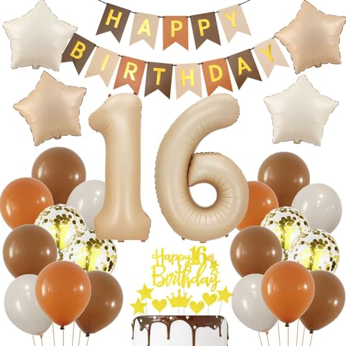 Luftballon 16 Jahre Geburtstagsdeko Nude, Creme 16. Luftballons Deko, 16 Geburtstag Mädchen Junge, Geburtstagsdeko 16. Beige Gold, Ballon 16 Geburtstagdeko, Beige Gold 16 Jahre Party Deko Luftballon 16 Jahre Geburtstagsdeko Nude, Creme 16. Luftballons Deko, 16 Geburtstag Mädchen Junge, Geburtstagsdeko 16. Beige Gold, Ballon 16 Geburtstagdeko, Beige Gold 16 Jahre Party Deko von Haosell