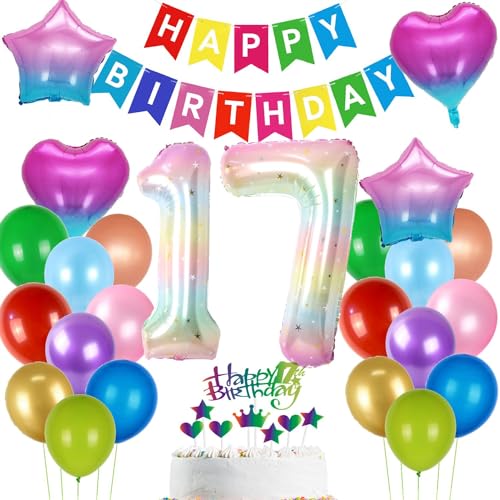 Luftballon 17. Geburtstag Rosa, Geburtstagsdeko Mädchen 17 Jahr, Ballon 17. Geburtstag Rosa, Deko 17. Mädchen, Mehrfarbig 17 Jahre Geburtstagsdeko, Luftballons 17 Bunt Luftballon 17. Geburtstag Rosa, Geburtstagsdeko Mädchen 17 Jahr, Ballon 17. Geburtstag Rosa, Deko 17. Mädchen, Mehrfarbig 17 Jahre Geburtstagsdeko, Luftballons 17 Bunt von Haosell