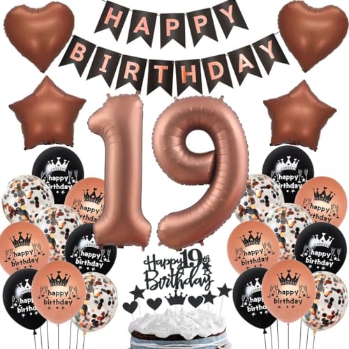Luftballon 19. Geburtstag Deko, 19 Schokolade Ballons, 19 Geburtstag Deko Dunkelbraun, Geburtstagsdeko 19 Mädchen Braun, 19. Ballon für Mädchen Junge, Braun 19. Geburtstag Party Dekoration Luftballon 19. Geburtstag Deko, 19 Schokolade Ballons, 19 Geburtstag Deko Dunkelbraun, Geburtstagsdeko 19 Mädchen Braun, 19. Ballon für Mädchen Junge, Braun 19. Geburtstag Party Dekoration von Haosell