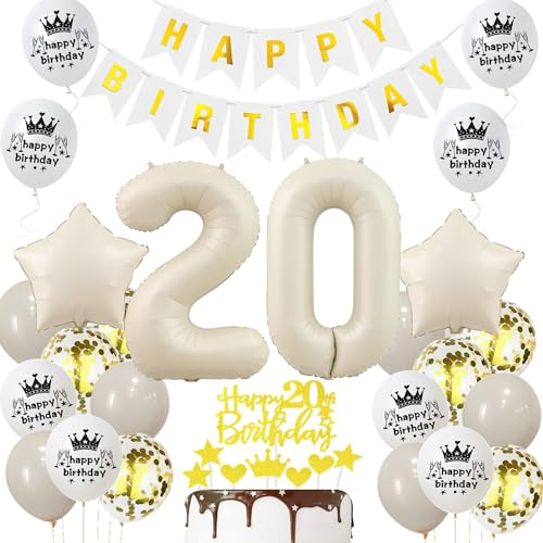 Luftballon 20 Jahr Geburtstag Creme, Deko 20 Geburtstag Frau Mann, 20. Geburtstagsdeko Beige Gold, Ballon 20 Geburtstag Deko Beige, Luftballons 20. Dekorationen Beige Gold, 20. Ballon Frau Luftballon 20 Jahr Geburtstag Creme, Deko 20 Geburtstag Frau Mann, 20. Geburtstagsdeko Beige Gold, Ballon 20 Geburtstag Deko Beige, Luftballons 20. Dekorationen Beige Gold, 20. Ballon Frau von Haosell