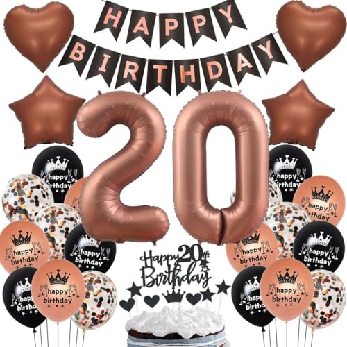 Luftballon 20. Geburtstag Deko, 20 Schokolade Ballons, 20 Geburtstag Deko Dunkelbraun, Geburtstagsdeko 20 Frau Braun, 20. Ballon für Frau Mann, Braun 20. Geburtstag Party Dekoration Luftballon 20. Geburtstag Deko, 20 Schokolade Ballons, 20 Geburtstag Deko Dunkelbraun, Geburtstagsdeko 20 Frau Braun, 20. Ballon für Frau Mann, Braun 20. Geburtstag Party Dekoration von Haosell