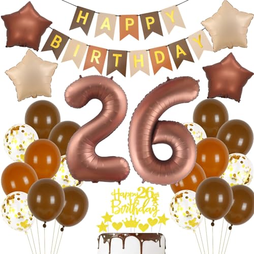 Luftballon 26. Geburtstag Braun, 26 Geburtstag Deko Retro Braune, 26 Jahre Dunkelbraun Partyballon, Deko 26 Geburtstag Boho, 26 Jahre Party Dekoration, 26 Geburtstagsdeko Frau Mann Braun Luftballon 26. Geburtstag Braun, 26 Geburtstag Deko Retro Braune, 26 Jahre Dunkelbraun Partyballon, Deko 26 Geburtstag Boho, 26 Jahre Party Dekoration, 26 Geburtstagsdeko Frau Mann Braun von Haosell