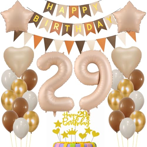 Luftballon 29. Geburtstag Deko, 29 Jahr Beige Braun Luftballon, Geburtstagsdeko 29 Jahre Braun Beige, Ballon 29. Geburtstag Frau Mann, Luftballons Zahl 29 für Frauen Männer, Braun 29. Party Deko Luftballon 29. Geburtstag Deko, 29 Jahr Beige Braun Luftballon, Geburtstagsdeko 29 Jahre Braun Beige, Ballon 29. Geburtstag Frau Mann, Luftballons Zahl 29 für Frauen Männer, Braun 29. Party Deko von Haosell