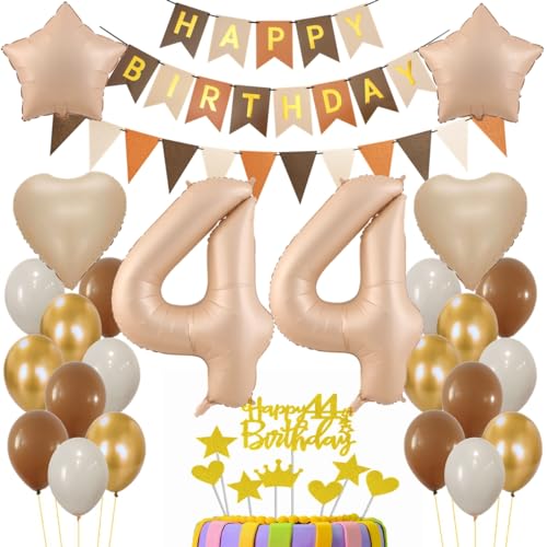Luftballon 44. Geburtstag Deko, 44 Jahr Beige Braun Luftballon, Geburtstagsdeko 44 Jahre Braun Beige, Ballon 44. Geburtstag Frau Mann, Luftballons Zahl 44 für Frauen Männer, Braun 44. Party Deko Luftballon 44. Geburtstag Deko, 44 Jahr Beige Braun Luftballon, Geburtstagsdeko 44 Jahre Braun Beige, Ballon 44. Geburtstag Frau Mann, Luftballons Zahl 44 für Frauen Männer, Braun 44. Party Deko von Haosell