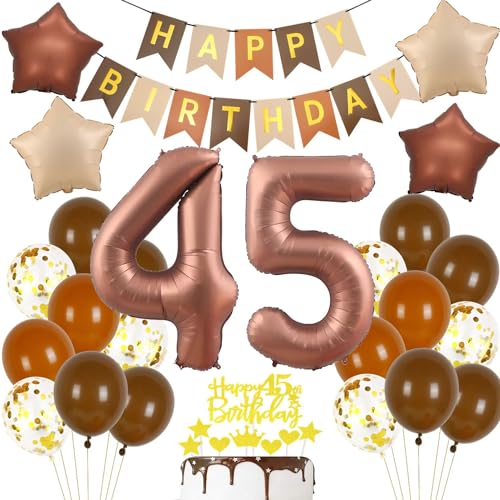 Luftballon 45. Geburtstag Braun, 45 Geburtstag Deko Retro Braune, 45 Jahre Dunkelbraun Partyballon, Deko 45 Geburtstag Boho, 45 Jahre Party Dekoration, 45 Geburtstagsdeko Frau Mann Braun Luftballon 45. Geburtstag Braun, 45 Geburtstag Deko Retro Braune, 45 Jahre Dunkelbraun Partyballon, Deko 45 Geburtstag Boho, 45 Jahre Party Dekoration, 45 Geburtstagsdeko Frau Mann Braun von Haosell