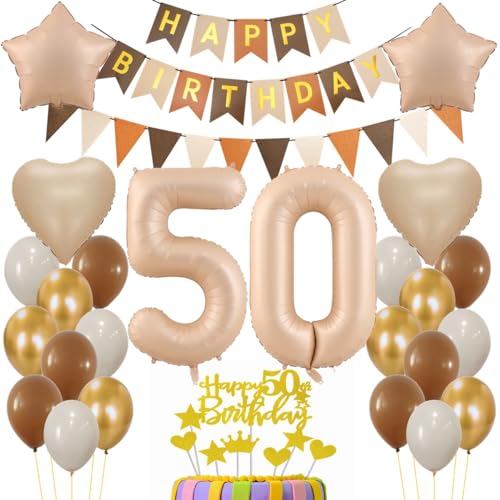 Luftballon 50. Geburtstag Deko, 50 Jahr Beige Braun Luftballon, Geburtstagsdeko 50 Jahre Braun Beige, Ballon 50. Geburtstag Frau Mann, Luftballons Zahl 50 für Frauen Männer, Braun 50. Party Deko Luftballon 50. Geburtstag Deko, 50 Jahr Beige Braun Luftballon, Geburtstagsdeko 50 Jahre Braun Beige, Ballon 50. Geburtstag Frau Mann, Luftballons Zahl 50 für Frauen Männer, Braun 50. Party Deko von Haosell
