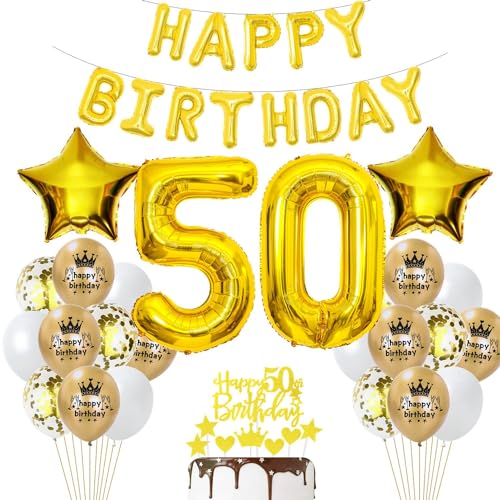 Luftballon 50. Geburtstag Deko Gold 50 Geburtstag Frau Gold Deko 50 Geburtstag Mann Frau Geburtstagsdeko 50 Jahre Luftballon Gold Deko 50 Jahr Geburtstag Gold Ballons 50 Party Dekorationen von Haosell