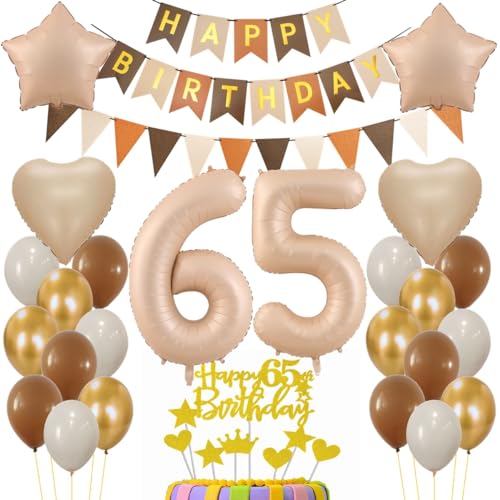 Luftballon 65. Geburtstag Deko, 65 Jahr Beige Braun Luftballon, Geburtstagsdeko 65 Jahre Braun Beige, Ballon 65. Geburtstag Frau Mann, Luftballons Zahl 65 für Frauen Männer, Braun 65. Party Deko Luftballon 65. Geburtstag Deko, 65 Jahr Beige Braun Luftballon, Geburtstagsdeko 65 Jahre Braun Beige, Ballon 65. Geburtstag Frau Mann, Luftballons Zahl 65 für Frauen Männer, Braun 65. Party Deko von Haosell