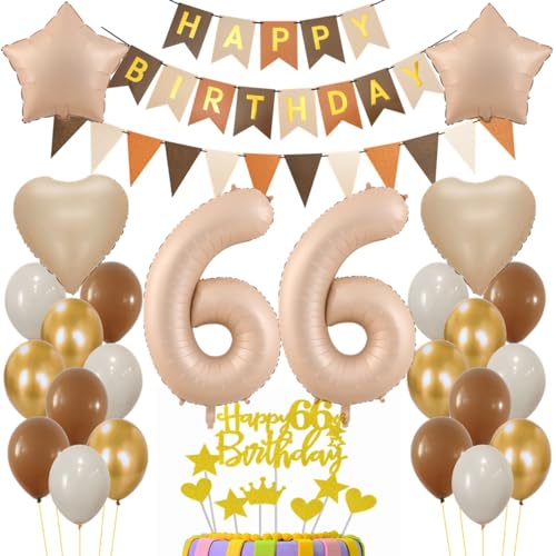 Luftballon 66. Geburtstag Deko, 66 Jahr Beige Braun Luftballon, Geburtstagsdeko 66 Jahre Braun Beige, Ballon 66. Geburtstag Frau Mann, Luftballons Zahl 66 für Frauen Männer, Braun 66. Party Deko Luftballon 66. Geburtstag Deko, 66 Jahr Beige Braun Luftballon, Geburtstagsdeko 66 Jahre Braun Beige, Ballon 66. Geburtstag Frau Mann, Luftballons Zahl 66 für Frauen Männer, Braun 66. Party Deko von Haosell