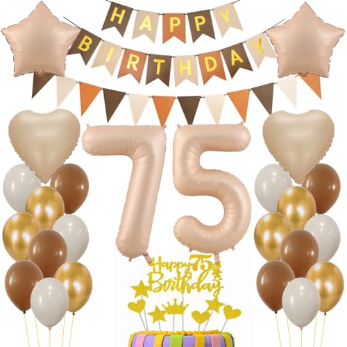 Luftballon 75. Geburtstag Deko, 75 Jahr Beige Braun Luftballon, Geburtstagsdeko 75 Jahre Braun Beige, Ballon 75. Geburtstag Frau Mann, Luftballons Zahl 75 für Frauen Männer, Braun 75. Party Deko Luftballon 75. Geburtstag Deko, 75 Jahr Beige Braun Luftballon, Geburtstagsdeko 75 Jahre Braun Beige, Ballon 75. Geburtstag Frau Mann, Luftballons Zahl 75 für Frauen Männer, Braun 75. Party Deko von Haosell