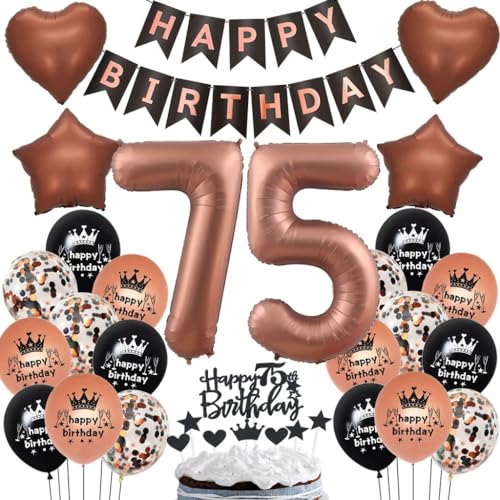 Luftballon 75. Geburtstag Deko, 75 Schokolade Ballons, 75 Geburtstag Deko Dunkelbraun, Geburtstagsdeko 75 Frau Braun, 75. Ballon für Frau Mann, Braun 75. Geburtstag Party Dekoration Luftballon 75. Geburtstag Deko, 75 Schokolade Ballons, 75 Geburtstag Deko Dunkelbraun, Geburtstagsdeko 75 Frau Braun, 75. Ballon für Frau Mann, Braun 75. Geburtstag Party Dekoration von Haosell