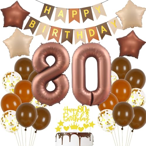 Luftballon 80. Geburtstag Braun, 80 Geburtstag Deko Retro Braune, 80 Jahre Dunkelbraun Partyballon, Deko 80 Geburtstag Boho, 80 Jahre Party Dekoration, 80 Geburtstagsdeko Frau Mann Braun Luftballon 80. Geburtstag Braun, 80 Geburtstag Deko Retro Braune, 80 Jahre Dunkelbraun Partyballon, Deko 80 Geburtstag Boho, 80 Jahre Party Dekoration, 80 Geburtstagsdeko Frau Mann Braun von Haosell