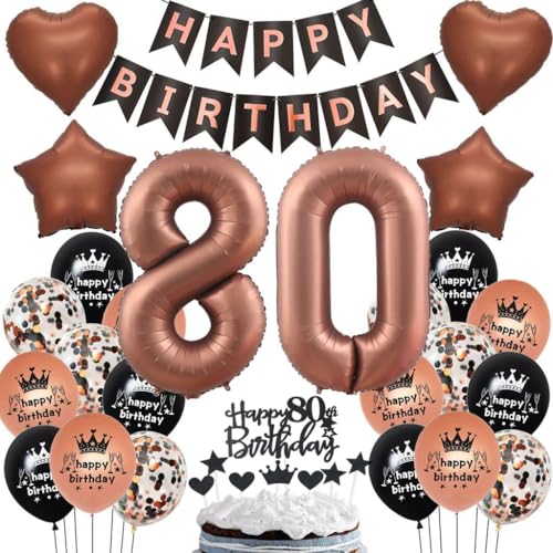 Luftballon 80. Geburtstag Deko, 80 Schokolade Ballons, 80 Geburtstag Deko Dunkelbraun, Geburtstagsdeko 80 Frau Braun, 80. Ballon für Frau Mann, Braun 80. Geburtstag Party Dekoration Luftballon 80. Geburtstag Deko, 80 Schokolade Ballons, 80 Geburtstag Deko Dunkelbraun, Geburtstagsdeko 80 Frau Braun, 80. Ballon für Frau Mann, Braun 80. Geburtstag Party Dekoration von Haosell