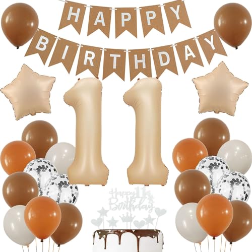 Luftballons 11 Jahre Brau,11 Geburtstag Deko Beige, Deko 11 Geburtstags Mädchen,11 Jahre Geburtstagsdeko Ballon,Boho 11. Luftballon Beige,Party Deko 11 Luftballon, Junge 11. Geburtstag Dekoration Luftballons 11 Jahre Brau,11 Geburtstag Deko Beige, Deko 11 Geburtstags Mädchen,11 Jahre Geburtstagsdeko Ballon,Boho 11. Luftballon Beige,Party Deko 11 Luftballon, Junge 11. Geburtstag Dekoration von Haosell