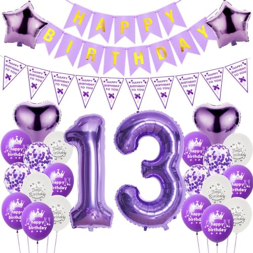 Luftballons 13. Geburtstag Dekoration Lila, 13. Geburtstag Dekoration Mädchen, Luftballons Geburtstag 13 Zahl Lila, Mädchen 13. Geburtstag Party Deko, Ballon 13. Geburtstag Mädchen lila Luftballons 13. Geburtstag Dekoration Lila, 13. Geburtstag Dekoration Mädchen, Luftballons Geburtstag 13 Zahl Lila, Mädchen 13. Geburtstag Party Deko, Ballon 13. Geburtstag Mädchen lila von Haosell