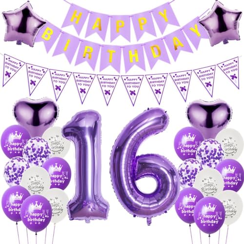 Luftballons 16. Geburtstag Dekoration Lila, 16. Geburtstag Dekoration Mädchen, Luftballons Geburtstag 16 Zahl Lila, Mädchen 16. Geburtstag Party Deko, Ballon 16. Geburtstag Mädchen lila Luftballons 16. Geburtstag Dekoration Lila, 16. Geburtstag Dekoration Mädchen, Luftballons Geburtstag 16 Zahl Lila, Mädchen 16. Geburtstag Party Deko, Ballon 16. Geburtstag Mädchen lila von Haosell