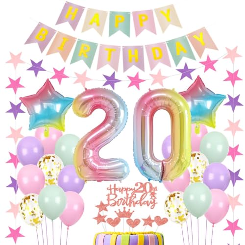 Luftballons 20 Geburtstag Dekoration Frau Rosa, 20.Geburtstag Deko Frau, Geburtstagsdeko Frau 20 Jahre,Frauen 20 Geburtstagsdeko bunt,Luftballon 20. Geburtstag Rosa,Regenbogen Luftballon 20 Jahre Luftballons 20 Geburtstag Dekoration Frau Rosa, 20.Geburtstag Deko Frau, Geburtstagsdeko Frau 20 Jahre,Frauen 20 Geburtstagsdeko bunt,Luftballon 20. Geburtstag Rosa,Regenbogen Luftballon 20 Jahre von Haosell