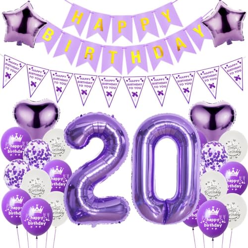 Luftballons 20. Geburtstag Dekoration Lila, 20. Geburtstag Dekoration Frau, Ballons 20 Zahl Lila, Frauen 20. Party Deko, Ballon 20. Frau , Deko 20. Ballon Luftballons 20. Geburtstag Dekoration Lila, 20. Geburtstag Dekoration Frau, Ballons 20 Zahl Lila, Frauen 20. Party Deko, Ballon 20. Frau , Deko 20. Ballon von Haosell