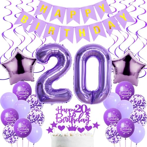 Luftballons 20. Geburtstag Frau Deko, Lila 20. Geburtstag Party Deko, Geburtstagsdeko 20 Jahre Frauen Lila, 20. Geburtstag Dekoration Frau, Lila 20. Tortendeko Geburtstag,20. Ballon Lila Luftballons 20. Geburtstag Frau Deko, Lila 20. Geburtstag Party Deko, Geburtstagsdeko 20 Jahre Frauen Lila, 20. Geburtstag Dekoration Frau, Lila 20. Tortendeko Geburtstag,20. Ballon Lila von Haosell