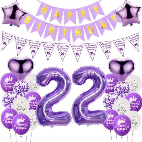 Luftballons 22. Geburtstag Dekoration Lila, 22. Geburtstag Dekoration Frau, Ballons Geburtstag 22 Zahl Lila, Frauen 22. Geburtstag Party Deko, Ballon 22. Geburtstag Frau lila, Deko 22. Ballon Luftballons 22. Geburtstag Dekoration Lila, 22. Geburtstag Dekoration Frau, Ballons Geburtstag 22 Zahl Lila, Frauen 22. Geburtstag Party Deko, Ballon 22. Geburtstag Frau lila, Deko 22. Ballon von Haosell