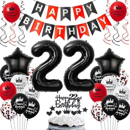 Luftballons 22. Geburtstagsdeko Rot Schwarz, 22 Jahre Schwarz Rot Geburtstag Partydekoration, 22. Luftballons Geburtstag Rot Schwarz, Ballons 22 Jahre Mann Frau, 22. Geburtstag Party Deko Luftballons 22. Geburtstagsdeko Rot Schwarz, 22 Jahre Schwarz Rot Geburtstag Partydekoration, 22. Luftballons Geburtstag Rot Schwarz, Ballons 22 Jahre Mann Frau, 22. Geburtstag Party Deko von Haosell