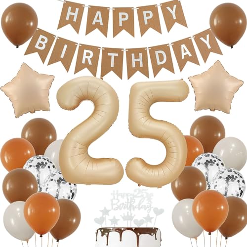 Luftballons 25 Jahre Brau,25 Geburtstag Deko Beige, Deko 25 Geburtstags Frau,25 Jahre Geburtstagsdeko Ballon,Boho 25. Luftballon Beige,Party Deko 25 Luftballon, Mann 25. Geburtstag Dekoration Luftballons 25 Jahre Brau,25 Geburtstag Deko Beige, Deko 25 Geburtstags Frau,25 Jahre Geburtstagsdeko Ballon,Boho 25. Luftballon Beige,Party Deko 25 Luftballon, Mann 25. Geburtstag Dekoration von Haosell